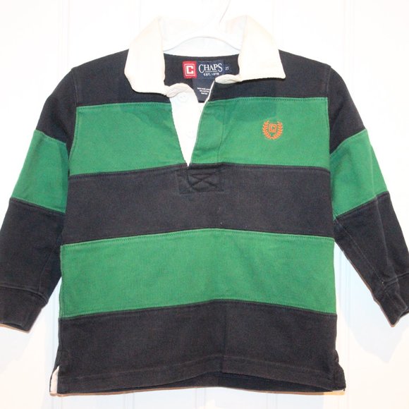 2/$20 🏷 Chaps Polo Long Sleeve Size 2T - Picture 2 of 2